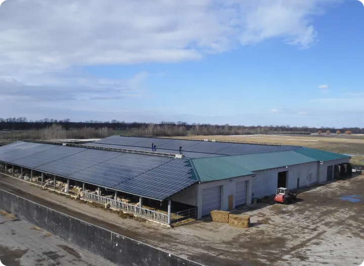 Landwirtschaftsbetrieb mit PV-Anlage