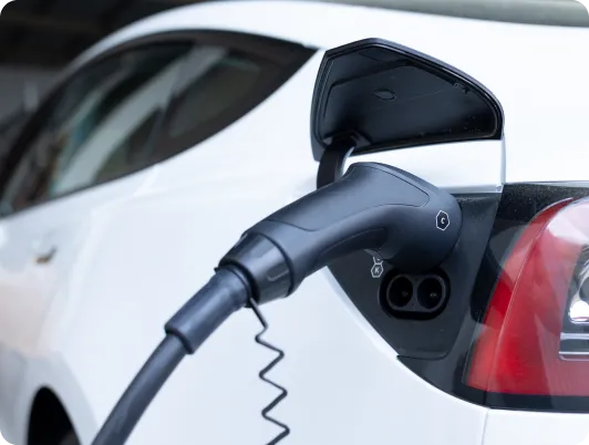 Elektroauto welches gerade vollgeladen wird